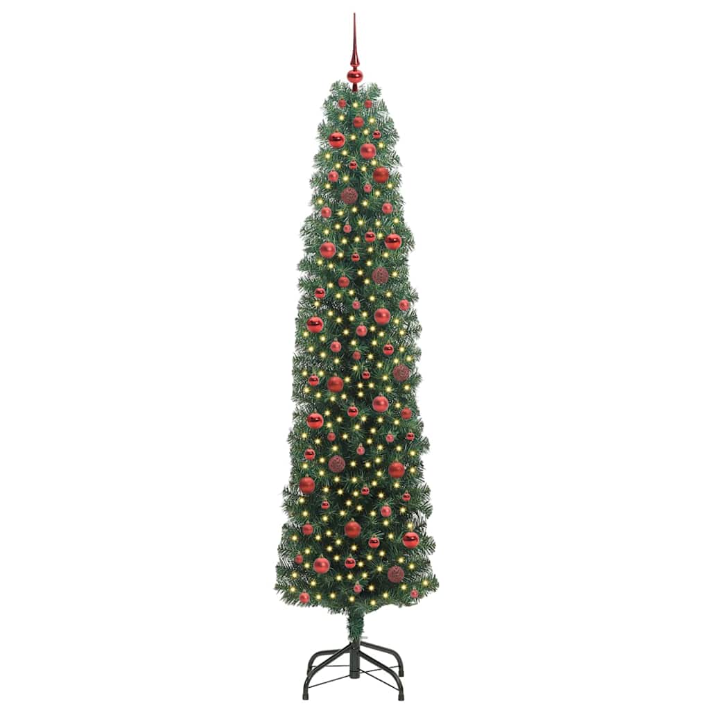 Vidaxx albero di Natale artificiale verde 240 cm PVC, acciaio e plastica