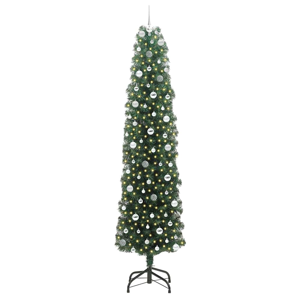 Vidaxx albero di Natale artificiale verde 240 cm PVC, acciaio e plastica