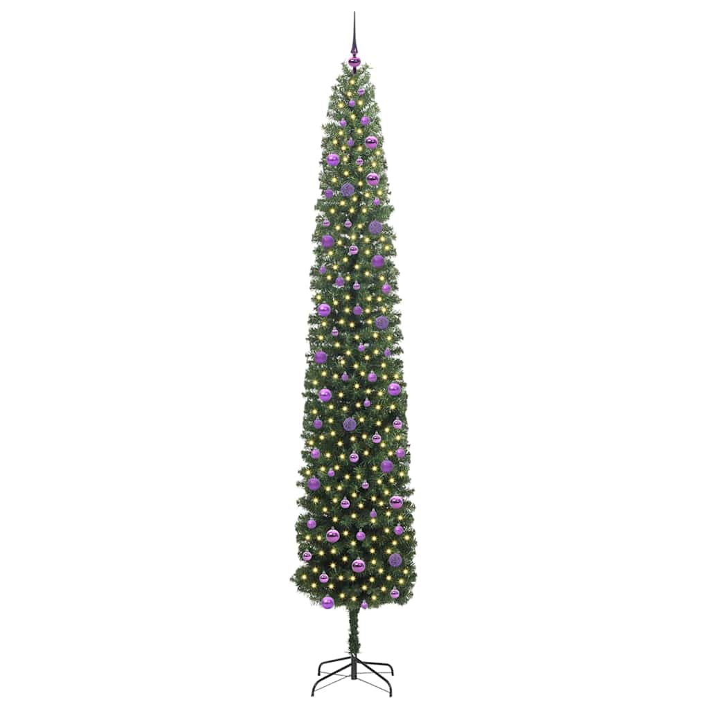Vidaxx árbol de Navidad artificial verde 270 cm PVC y acero y plástico