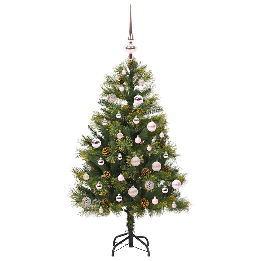 Vidaxx albero di Natale artificiale a cerniera con coni verdi 150 cm