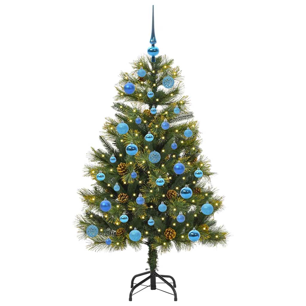 Vidaxx árbol de Navidad artificial con bisagras y conos verde 150 cm