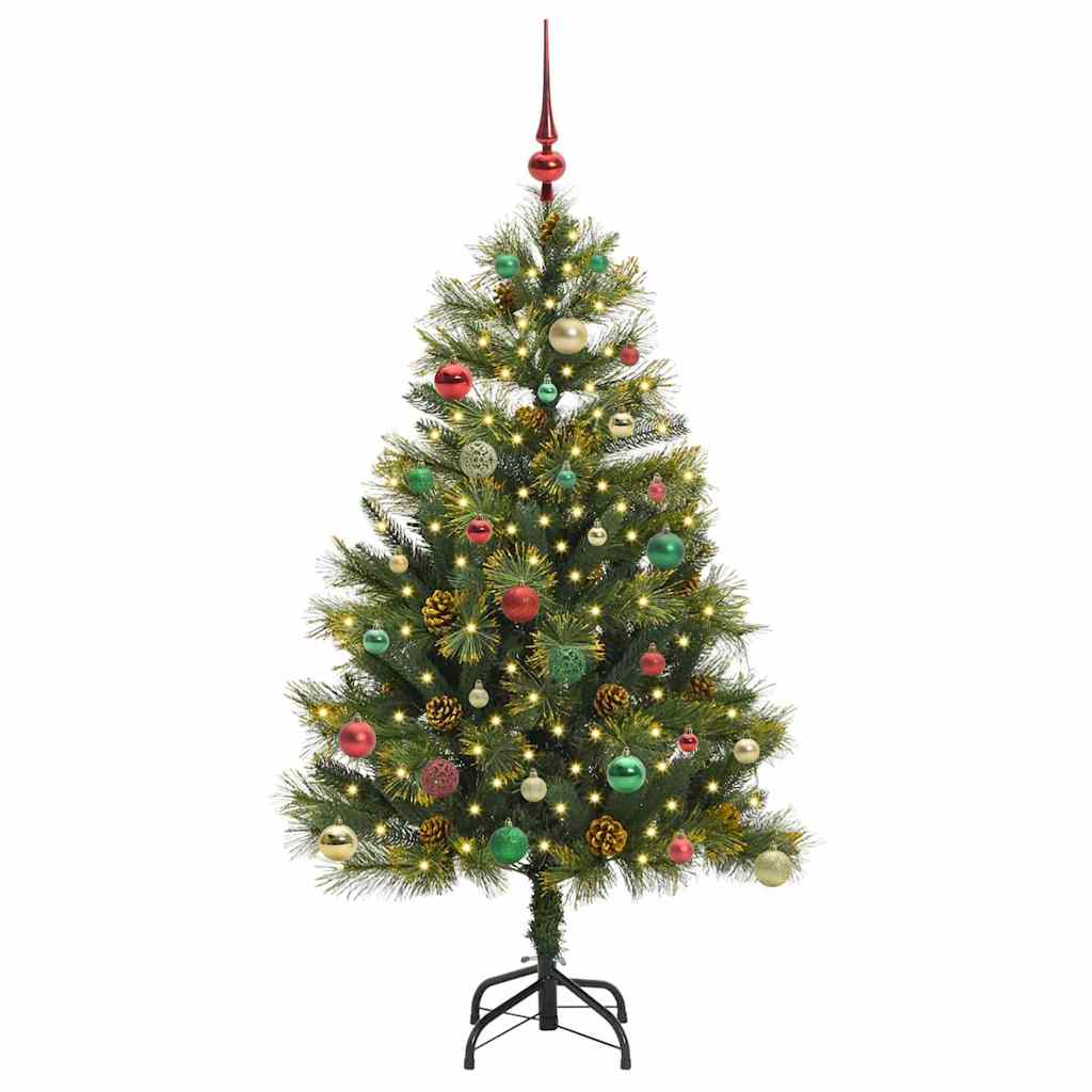 Vidaxx albero di Natale artificiale a cerniera con coni verdi 150 cm