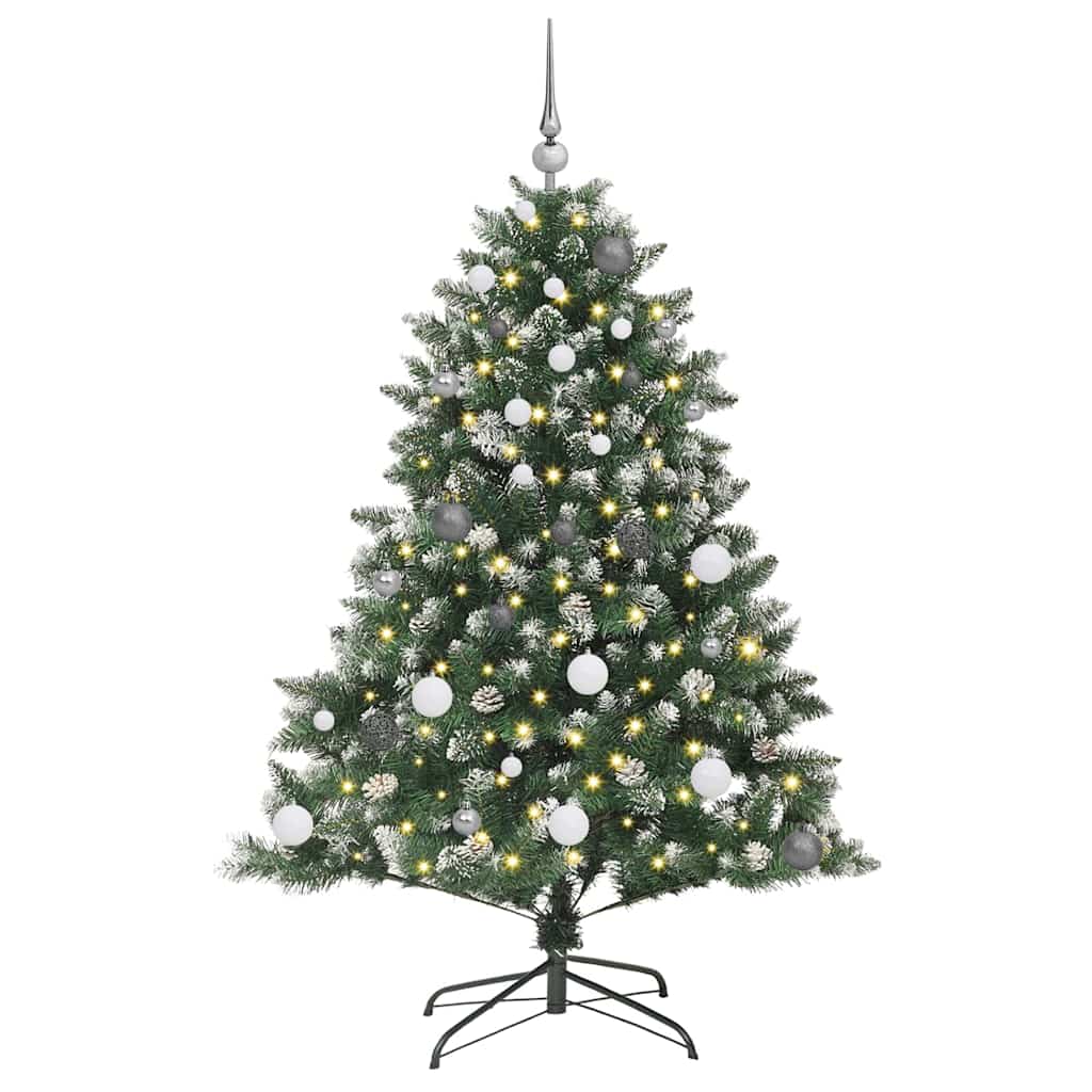 Albero di Natale artificiale VidaXL con 150 LED verdi, 150 cm in PVC e plastica e acciaio