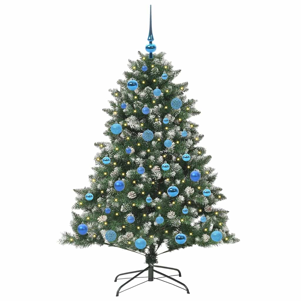 Albero di Natale artificiale VidaXL con 150 LED verdi, 150 cm in PVC e plastica e acciaio