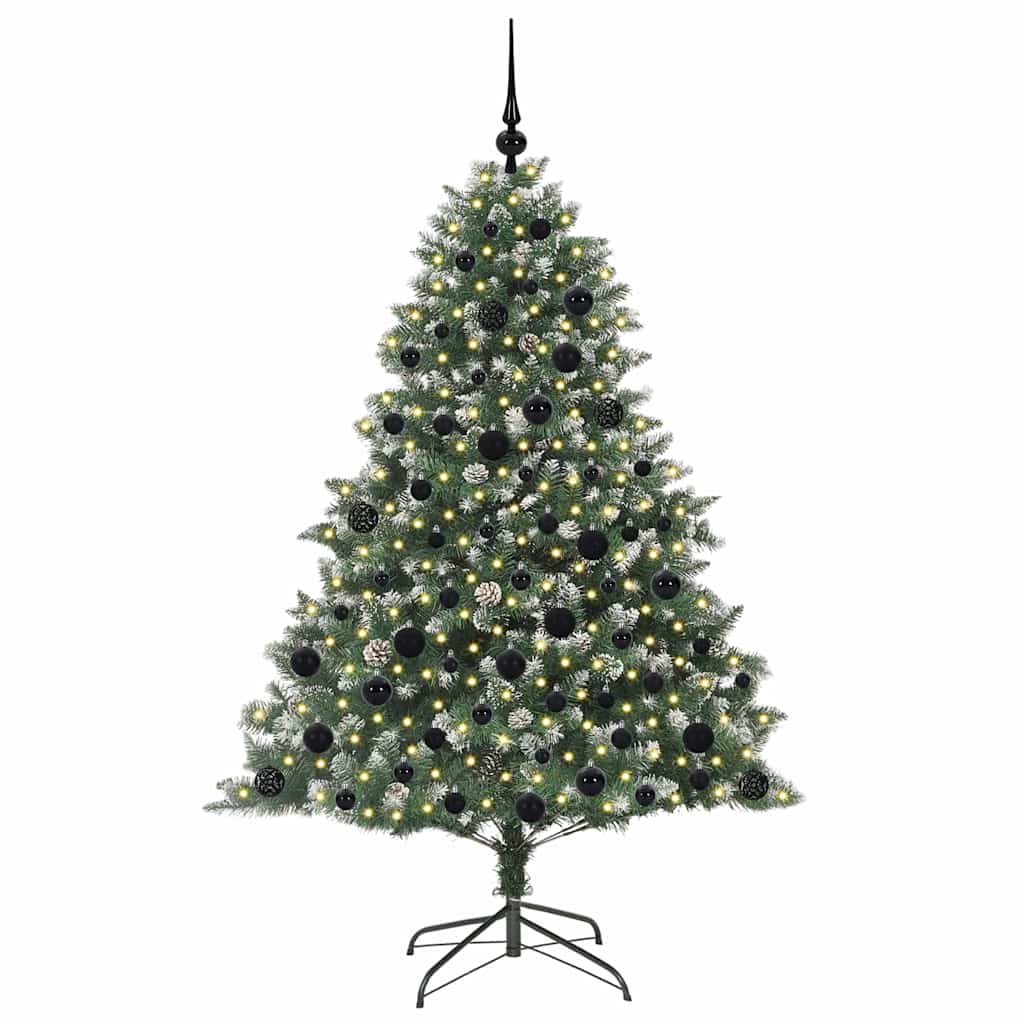 Albero di Natale artificiale Vidaxx con 300 LED verdi 180 cm in PVC e plastica e acciaio