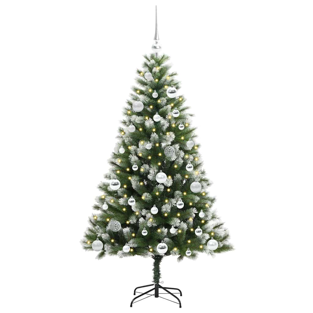 Vidaxl árbol de Navidad artificial abatible con nieve cubierto 150 cm