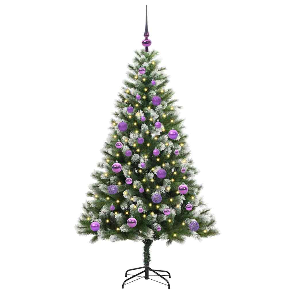 Vidaxl albero di Natale artificiale a cerniera con neve coperta 150 cm