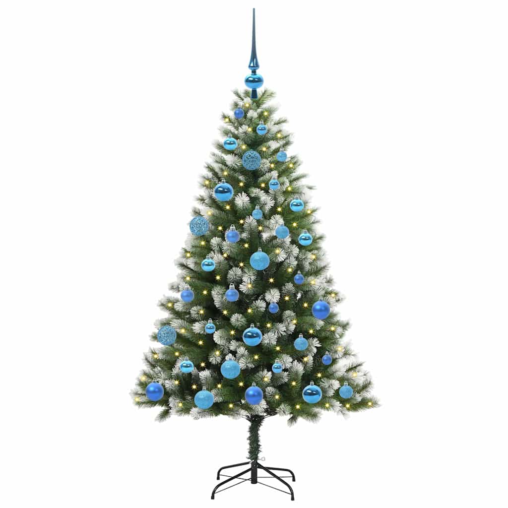 Vidaxl albero di Natale artificiale a cerniera con neve coperta 150 cm