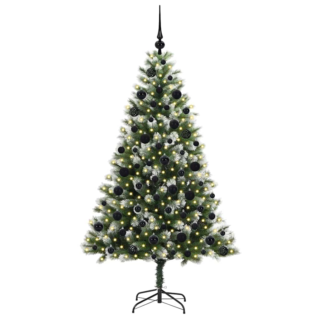 Vidaxl árbol de Navidad artificial abatible con nieve cubierta 180 cm