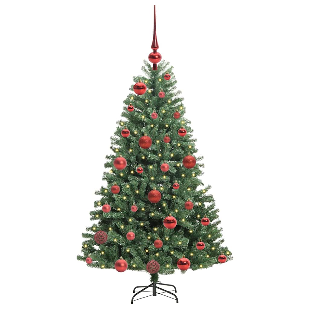 Vidaxx albero di Natale artificiale pieghevole verde 120 cm in PVC e metallo