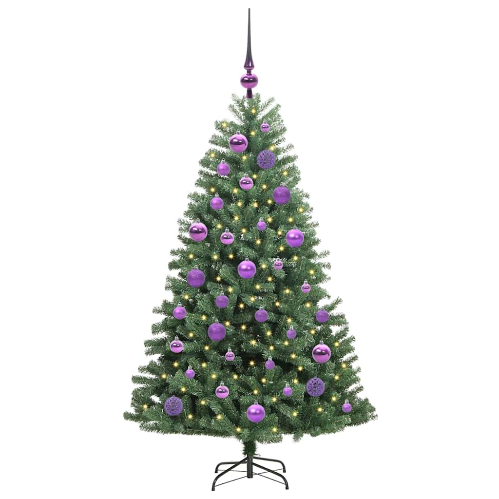 Vidaxl kunstmatige inklapbare kerstboom groen 120 cm pvc en metaal