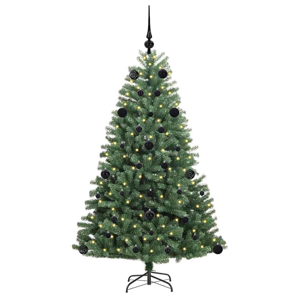 Vidaxl kunstmatige inklapbare kerstboom groen 150 cm pvc en metaal