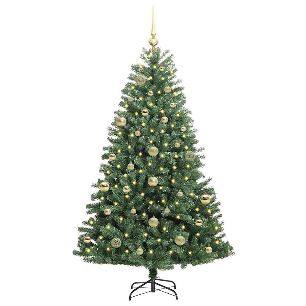 Vidaxx albero di Natale artificiale pieghevole verde 150 cm in PVC e metallo