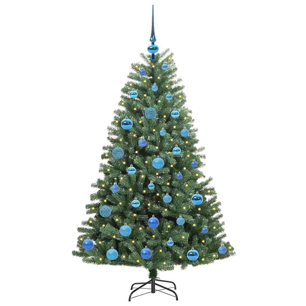 Vidaxl kunstmatige inklapbare kerstboom groen 150 cm pvc en metaal