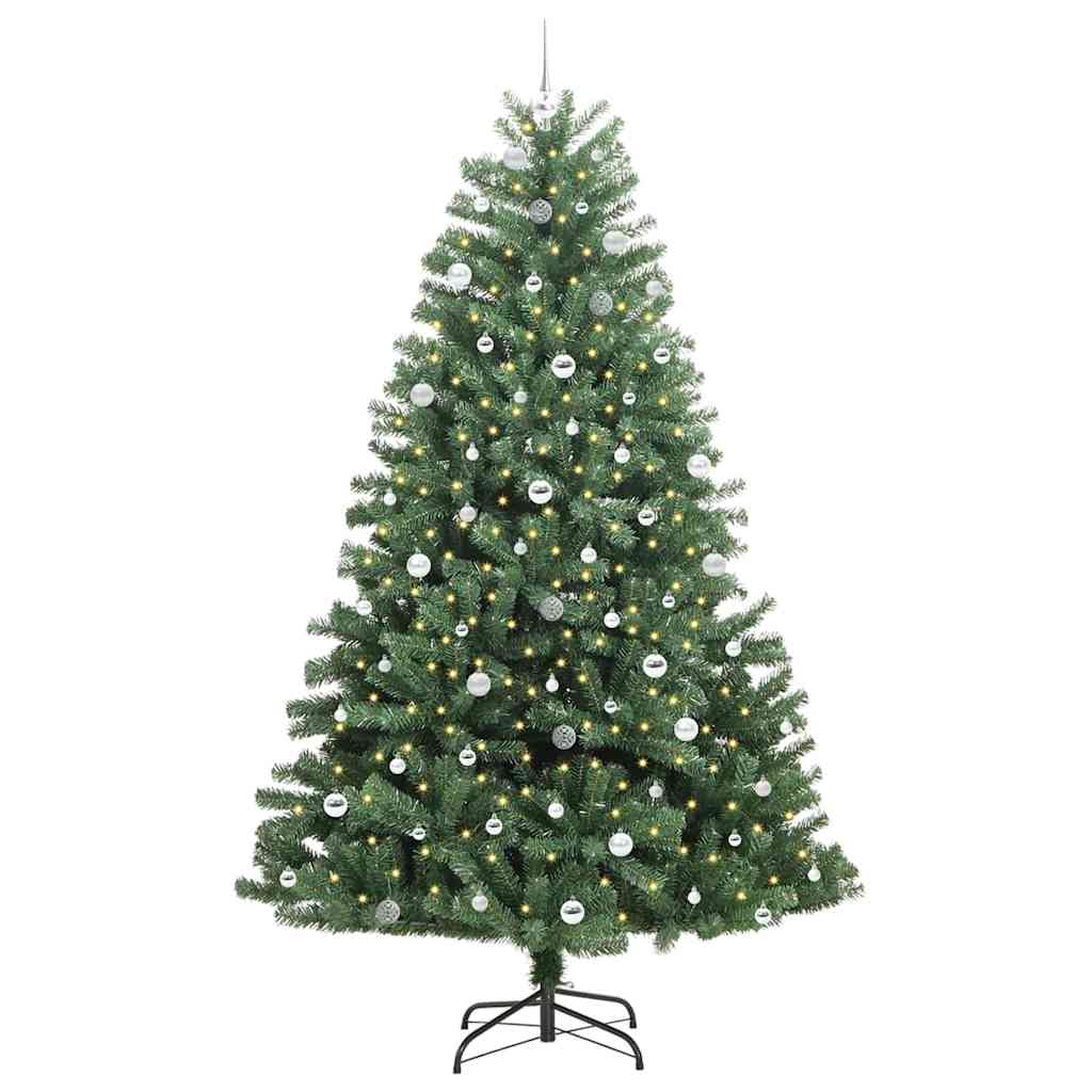 Vidaxx albero di Natale artificiale pieghevole verde 240 cm in PVC e metallo