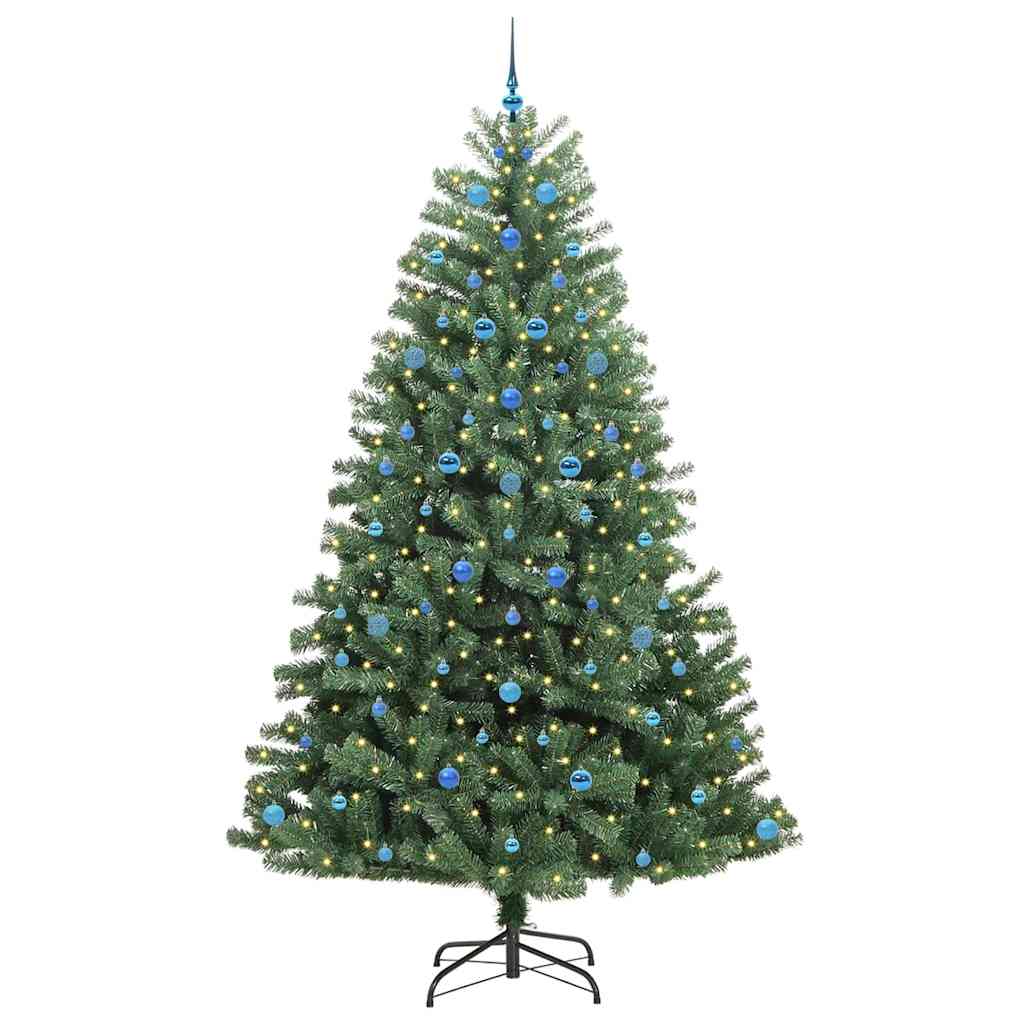 Vidaxx árbol de Navidad artificial plegable verde 240 cm PVC y metal