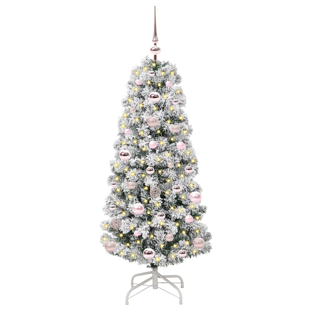 Vidaxx albero di Natale pieghevole artificiale verde e bianco 120 cm