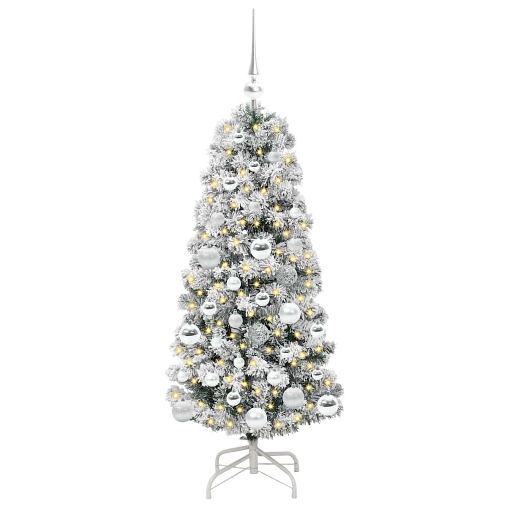 Vidaxx albero di Natale pieghevole artificiale verde e bianco 120 cm