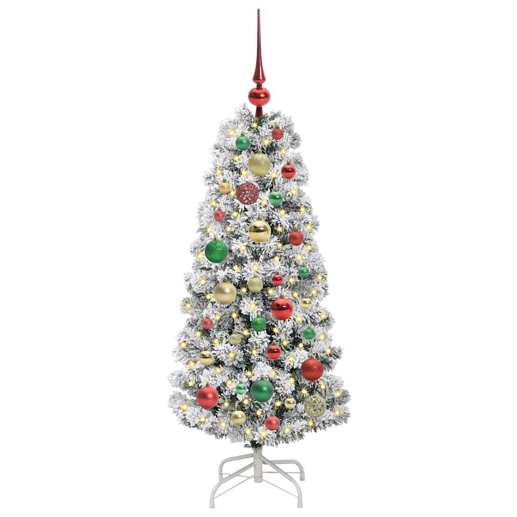 Vidaxx árbol de Navidad artificial plegable verde y blanco 120 cm
