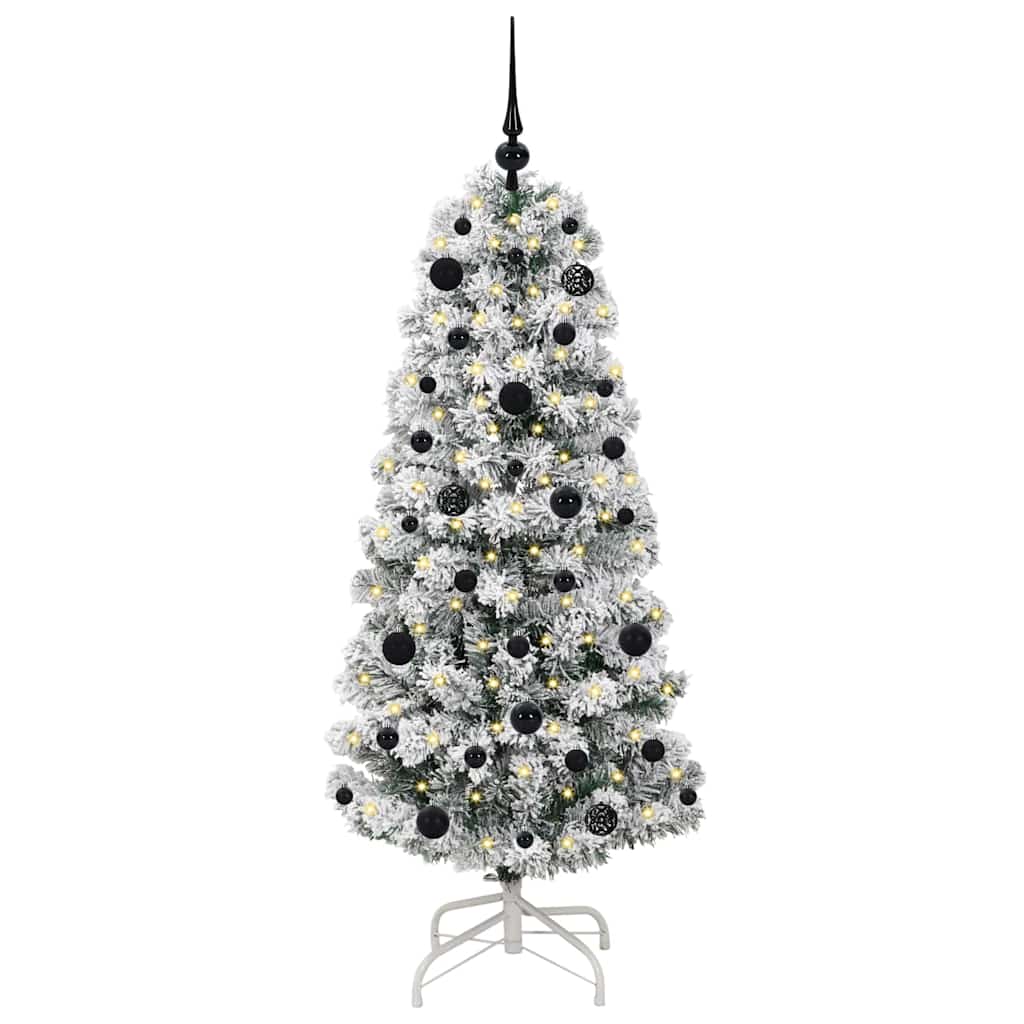 Vidaxx árbol de Navidad artificial plegable verde y blanco 150 cm