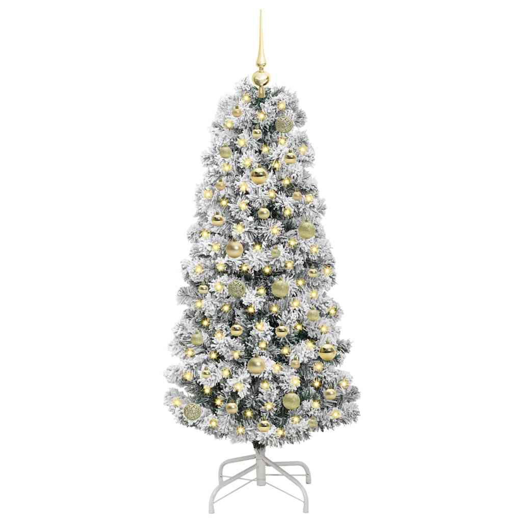 Vidaxx albero di Natale pieghevole artificiale verde e bianco 150 cm