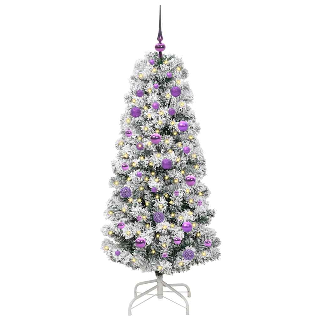 Vidaxx albero di Natale pieghevole artificiale verde e bianco 150 cm