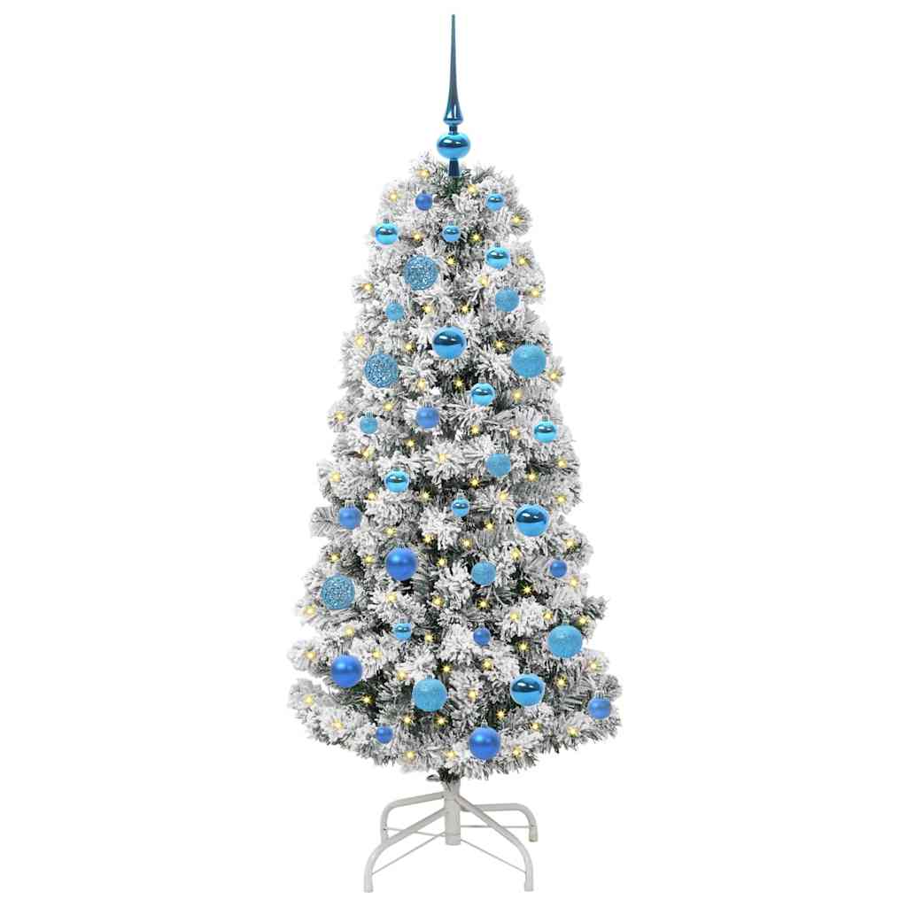Vidaxx albero di Natale pieghevole artificiale verde e bianco 150 cm