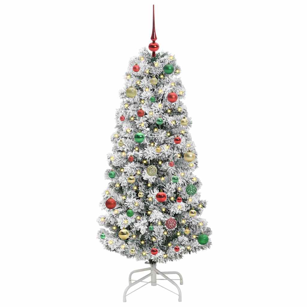 Vidaxx albero di Natale pieghevole artificiale verde e bianco 150 cm