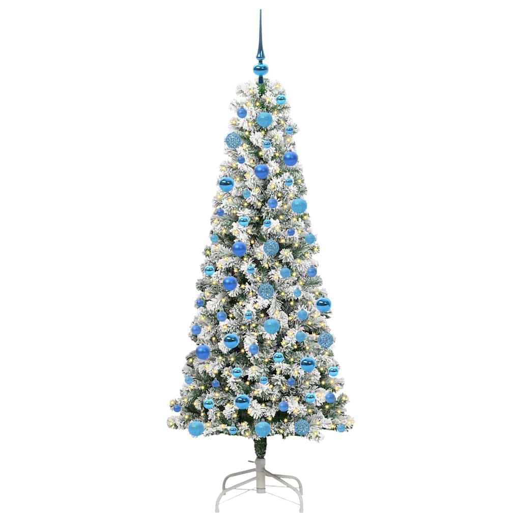 Vidaxx albero di Natale pieghevole artificiale verde e bianco 180 cm