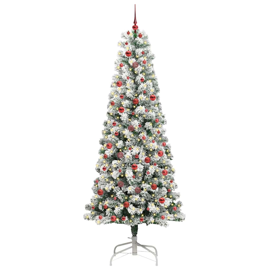 Vidaxx albero di Natale pieghevole artificiale verde e bianco 240 cm