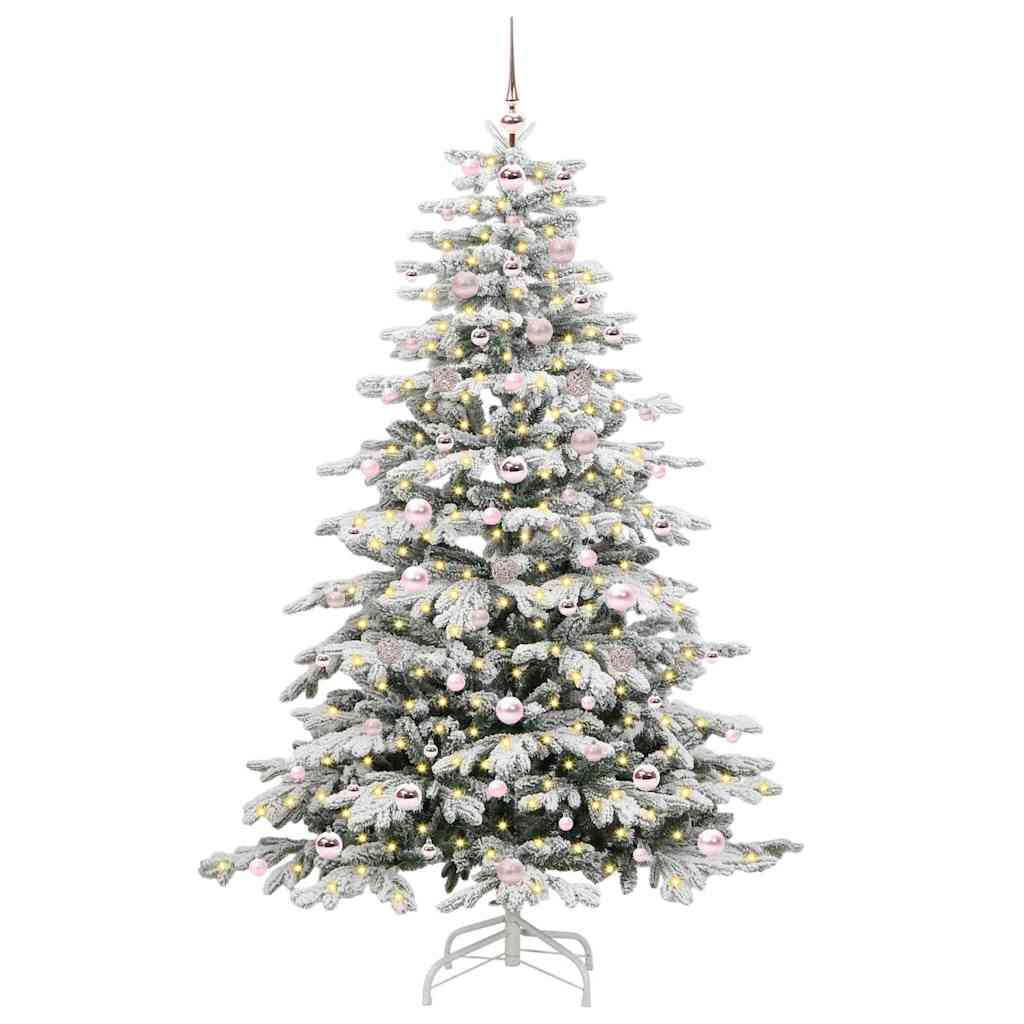 Vidaxx albero di Natale artificiale pieghevole bianco 180 cm PE e PVC