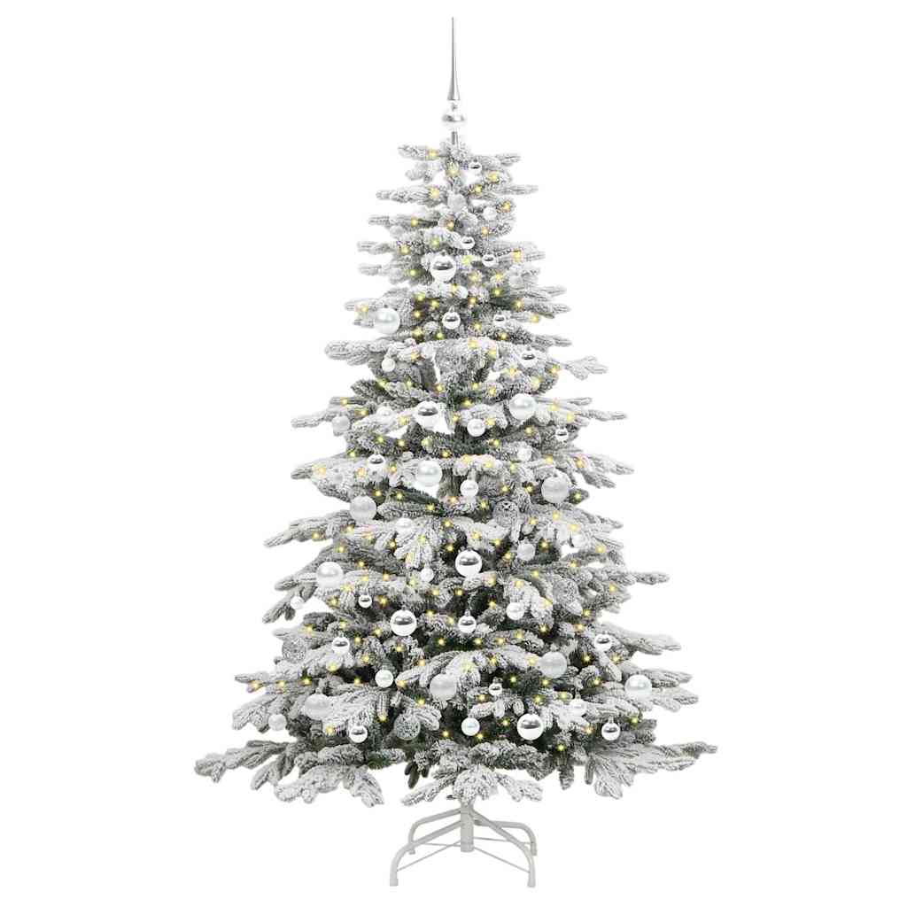 Vidaxx albero di Natale artificiale pieghevole bianco 180 cm PE e PVC