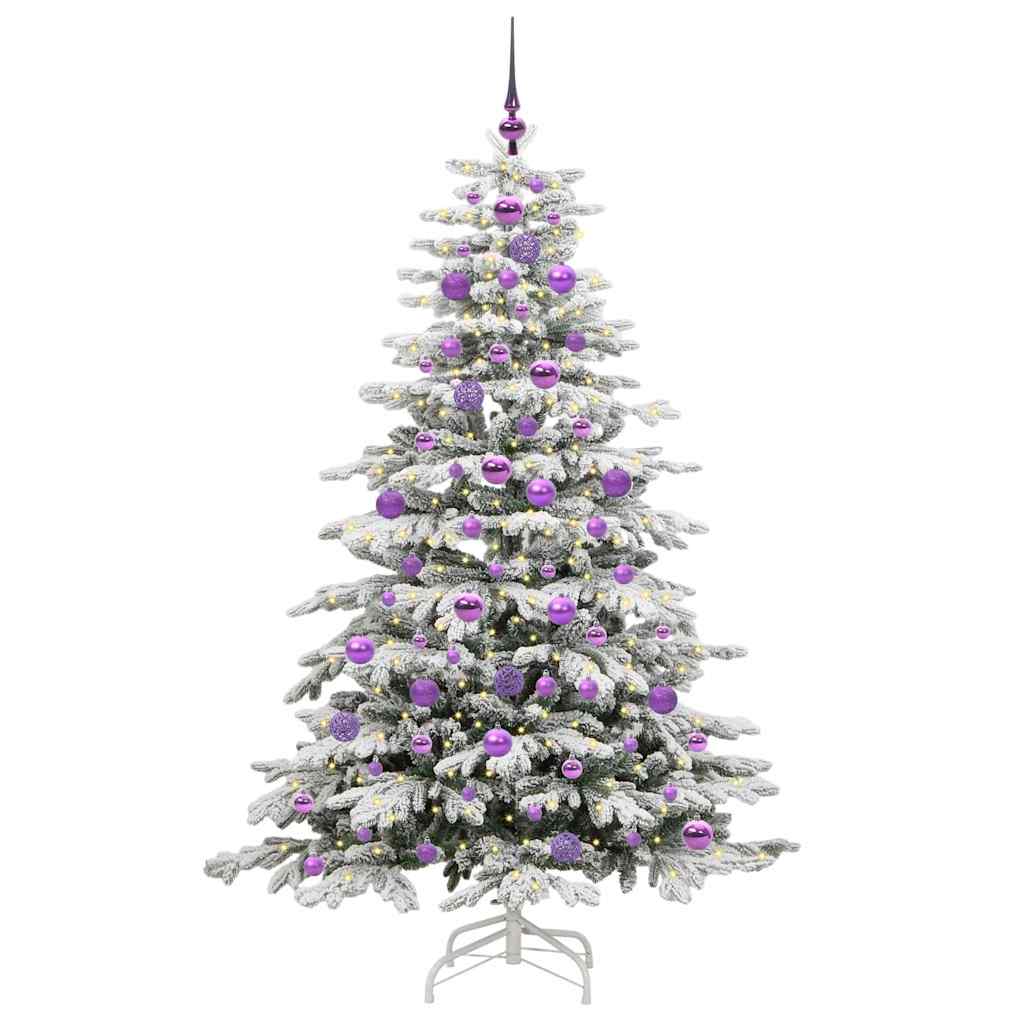 Vidaxx árbol de Navidad artificial plegable blanco 180 cm PE y PVC