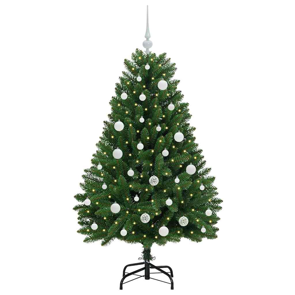 Vidaxl kunstkerstboom met 150 led groen 150 cm pvc en metaal