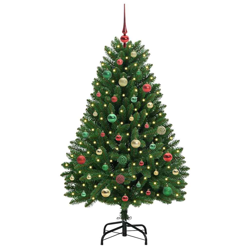 Vidaxl kunstkerstboom met 150 led groen 150 cm pvc en metaal