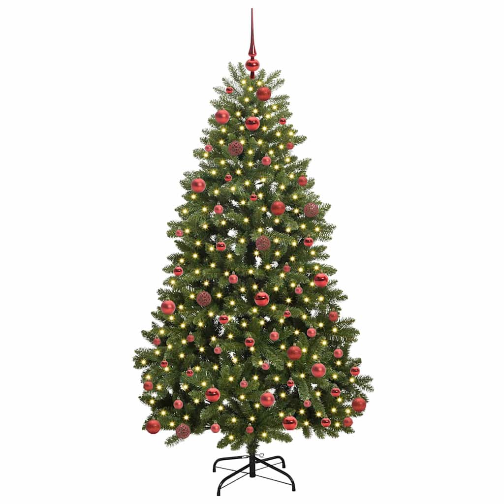 Albero di Natale artificiale Vidaxx con 300 LED verdi 180 cm in PVC e metallo