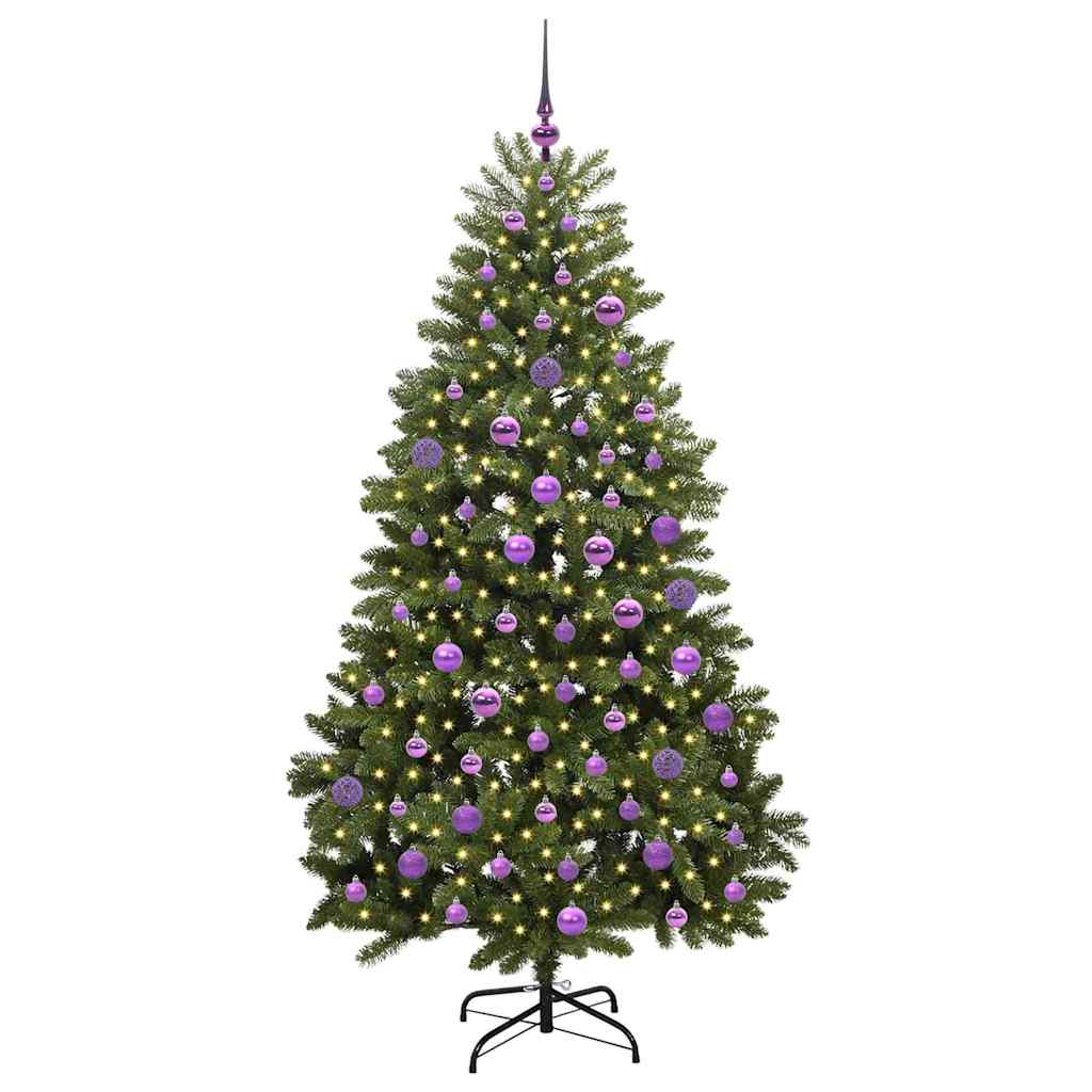 Albero di Natale artificiale Vidaxx con 300 LED verdi 180 cm in PVC e metallo