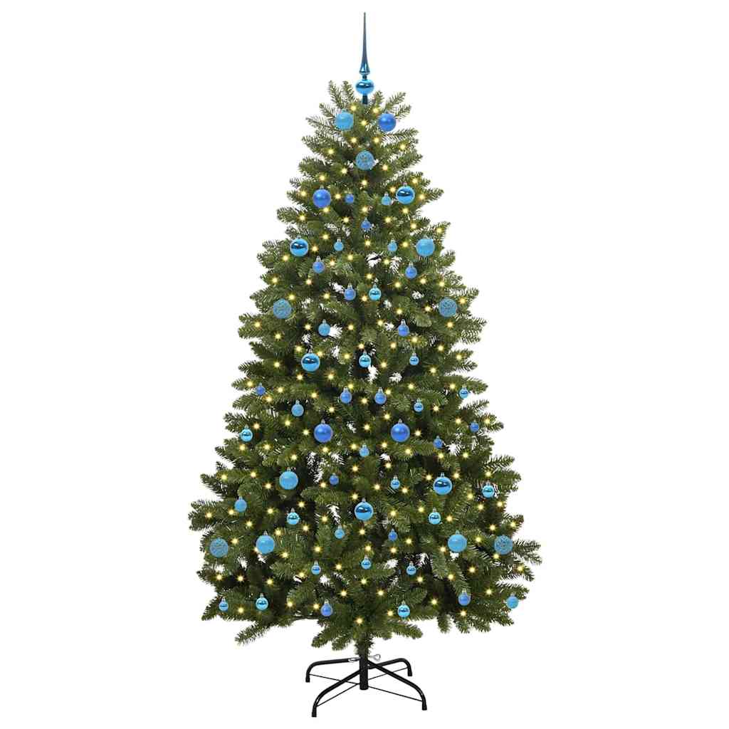 Vidaxl kunstkerstboom met 300 led groen 210 cm pvc en metaal