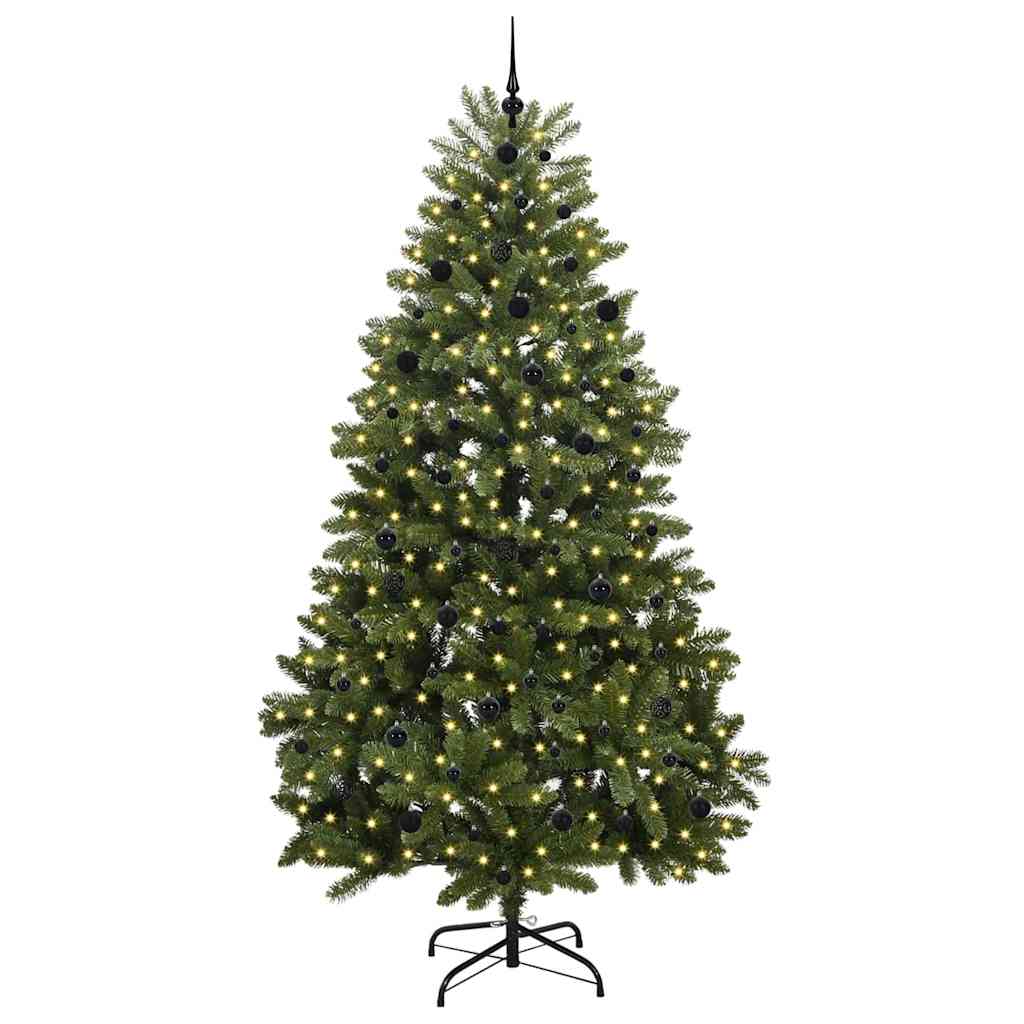 Vidaxl kunstkerstboom met 300 led groen 240 cm pvc en metaal