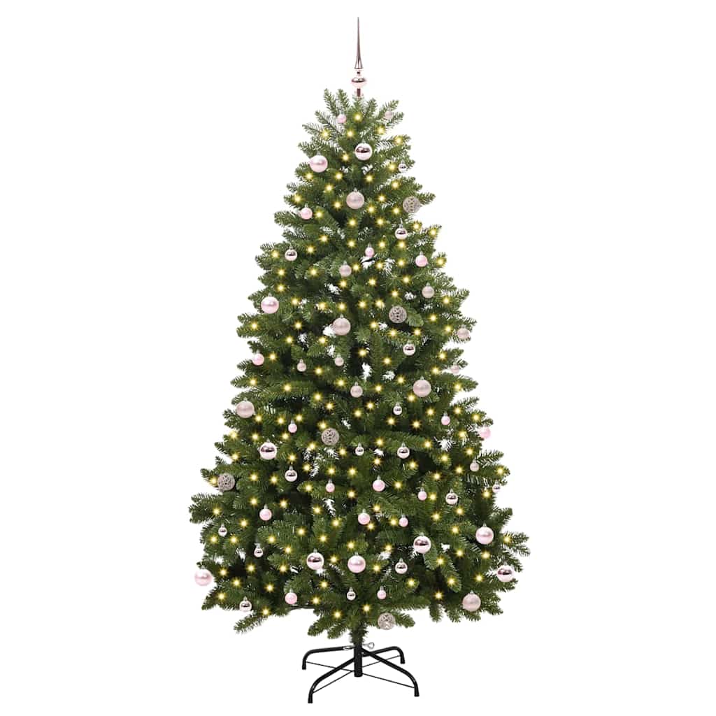 Albero di Natale artificiale Vidaxx con 300 LED verdi, 240 cm in PVC e metallo