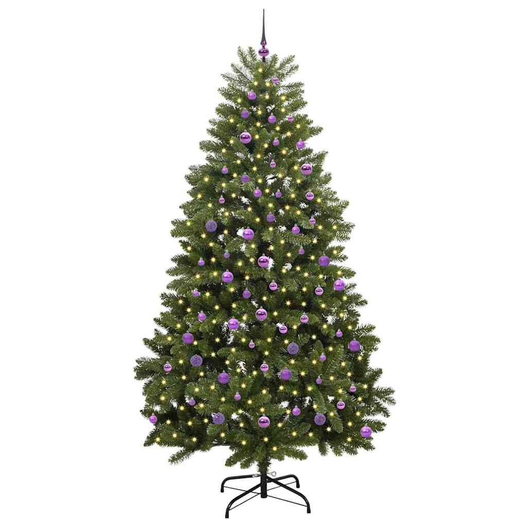 Vidaxl kunstkerstboom met 300 led groen 240 cm pvc en metaal
