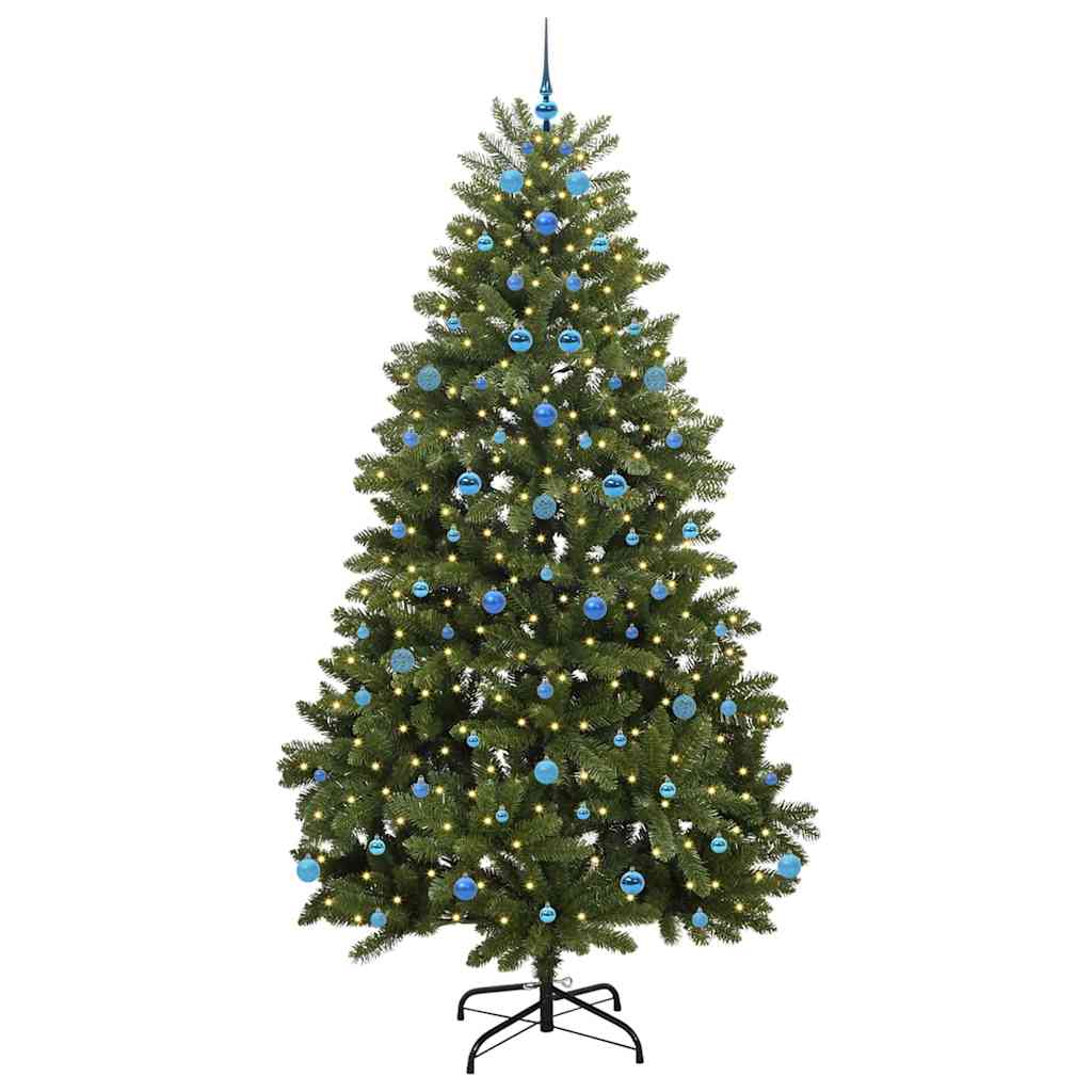 Vidaxl kunstkerstboom met 300 led groen 240 cm pvc en metaal