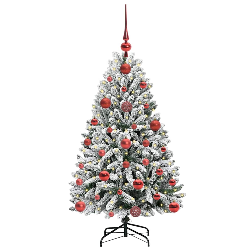 Albero di Natale artificiale Vidaxx con 150 LED verdi e bianchi, PVC e metallo da 120 cm