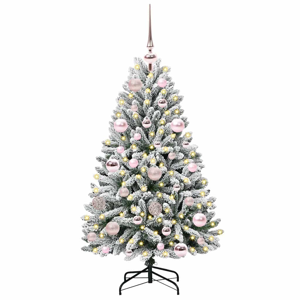 Albero di Natale artificiale Vidaxx con 150 LED verdi e bianchi, PVC e metallo da 120 cm