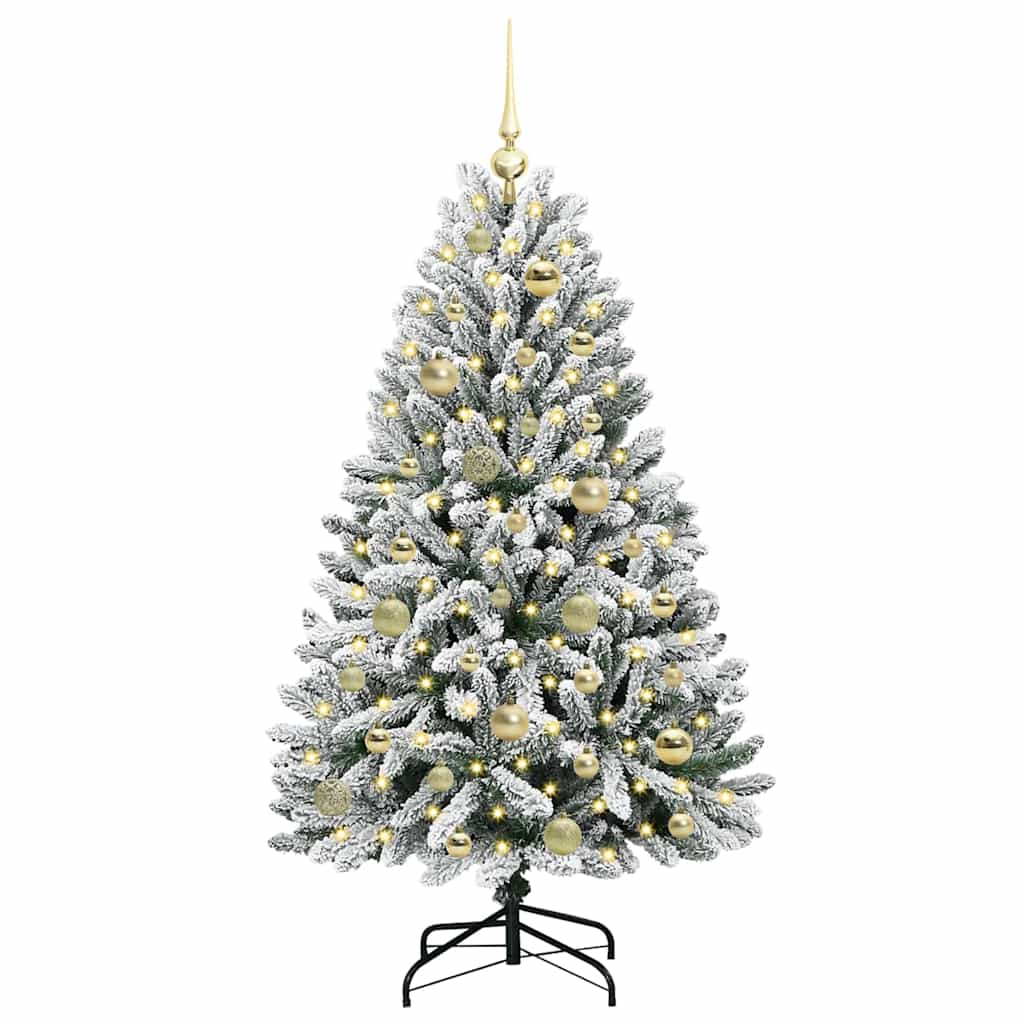 Albero di Natale artificiale Vidaxx con 150 LED verdi e bianchi, PVC e metallo da 120 cm