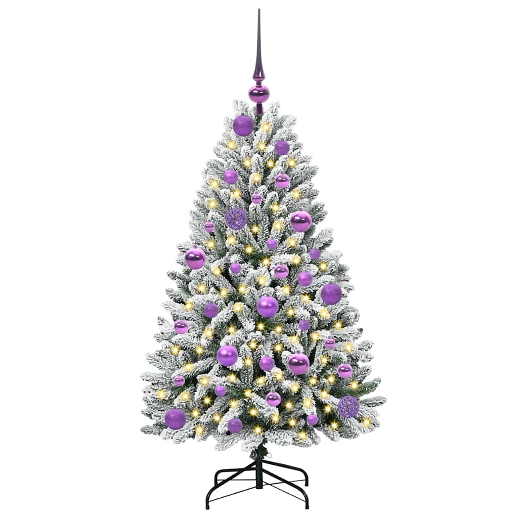 Albero di Natale artificiale Vidaxx con 150 LED verdi e bianchi, PVC e metallo da 120 cm