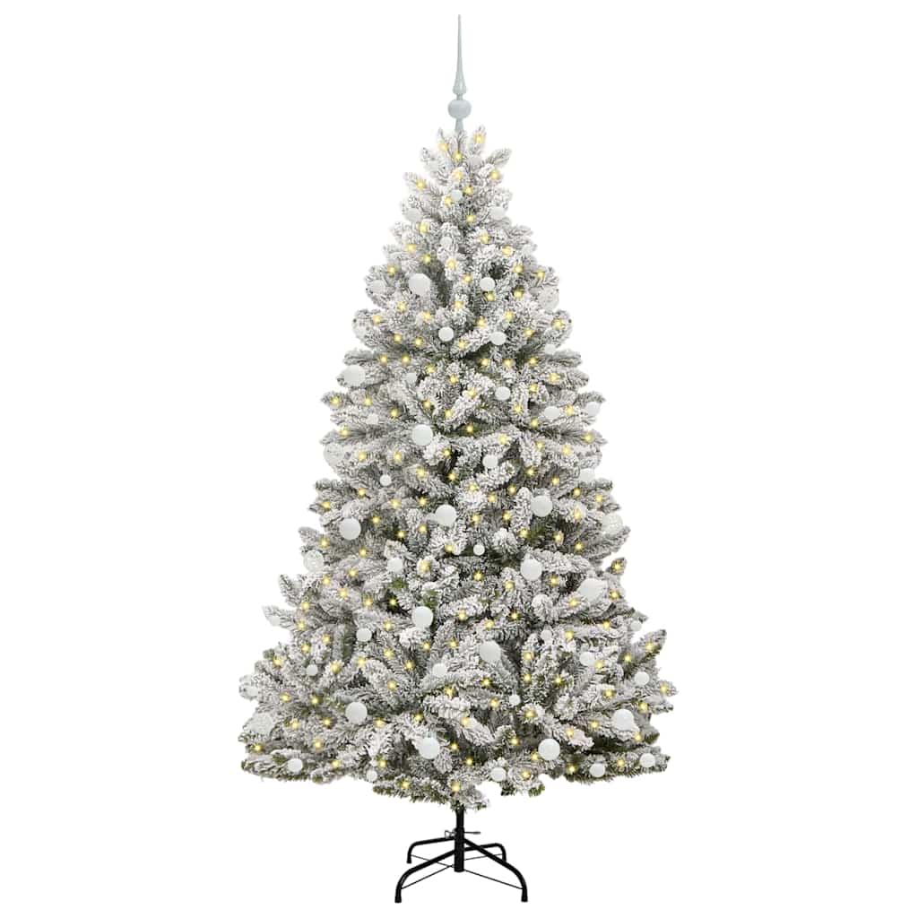 Albero di Natale artificiale Vidaxx con 300 LED verdi e bianchi 180 cm in PVC e metallo