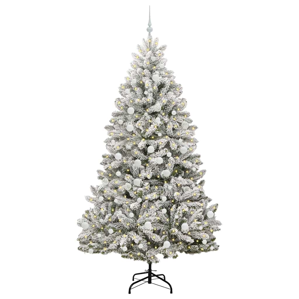 Albero di Natale artificiale Vidaxx con 300 LED verdi e bianchi 210 cm in PVC e metallo