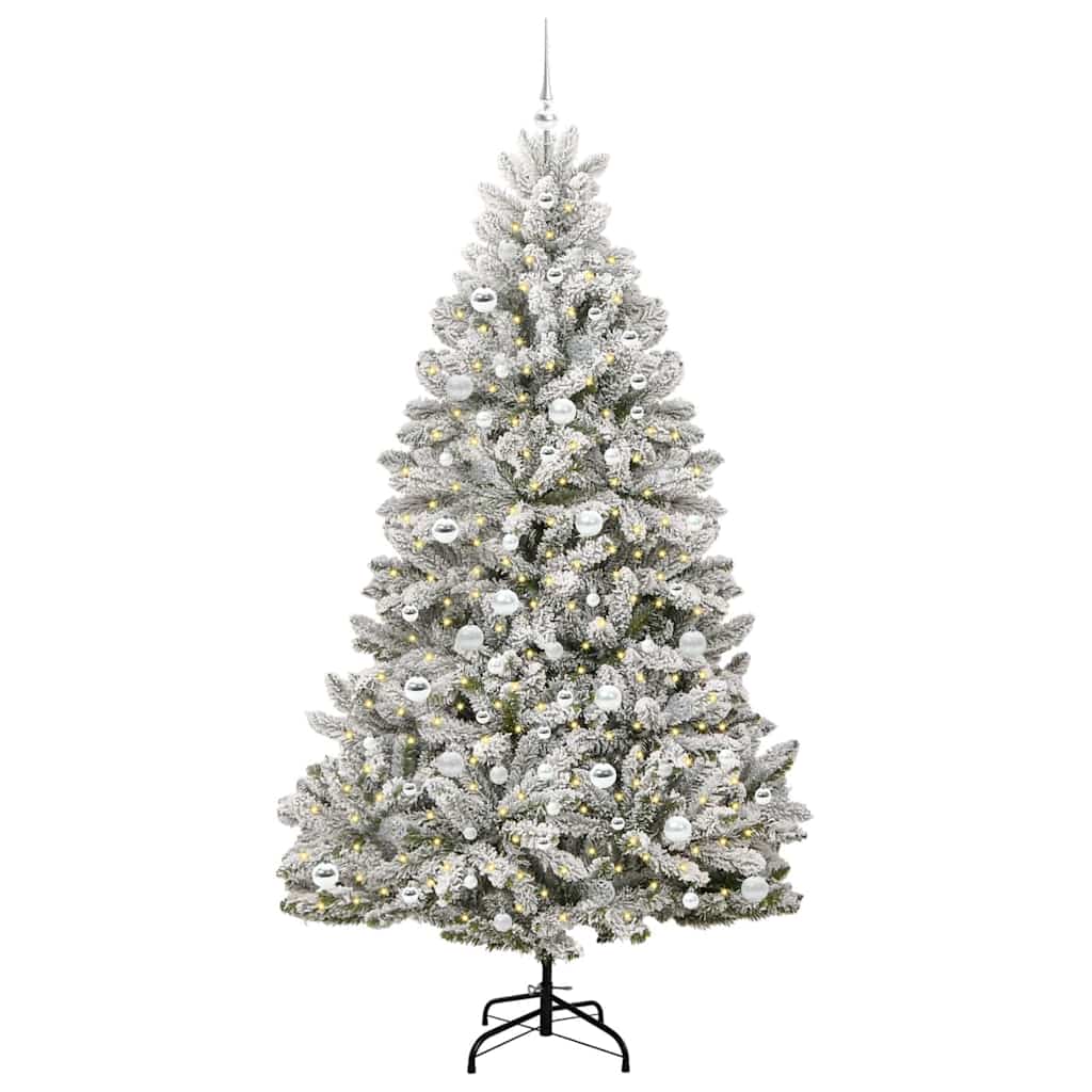 Albero di Natale artificiale Vidaxx con 300 LED verdi e bianchi 210 cm in PVC e metallo