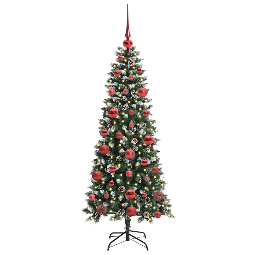 Albero di Natale artificiale VidaXL con 150 LED verdi, 150 cm in PVC e plastica e acciaio